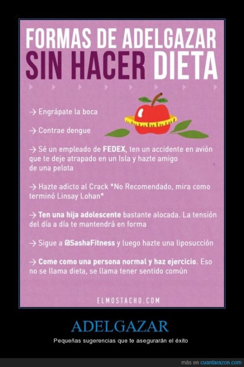 Dietas graciosas para bajar de peso Dietas graciosas para bajar de peso