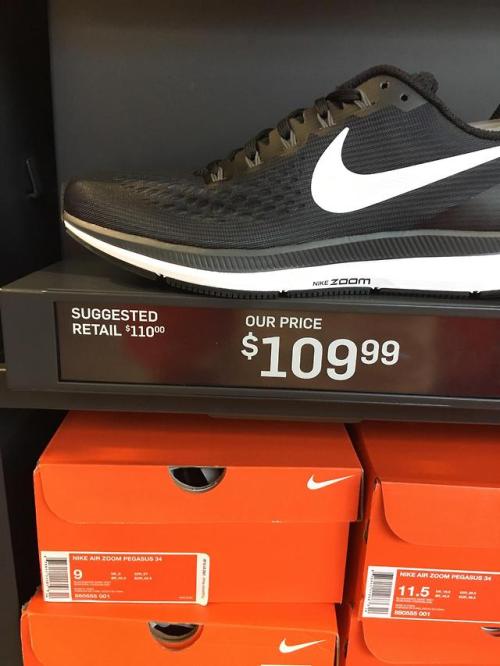 Nike outlet needs to calm down with these savings via /r/funny...