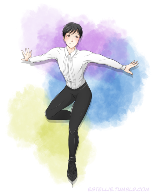 estellie:I wanted to draw Yuuri from the opening, so…PaintTool...