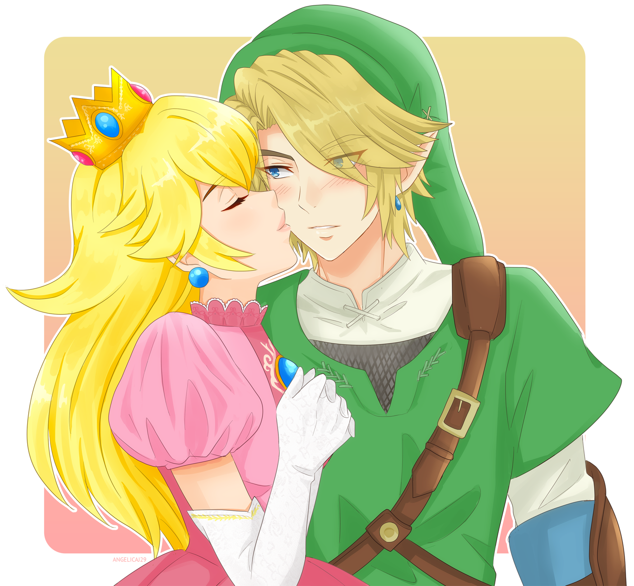 Princess Peach � � � - My Adorable Link X Commission Made By.