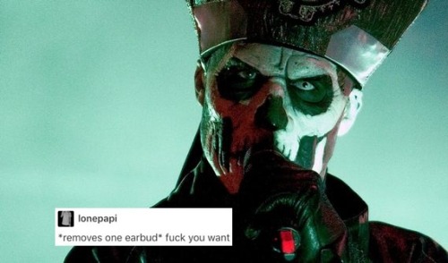 infcstissumam:Mostly Papa Emeritus II Text Posts FT. Papa...