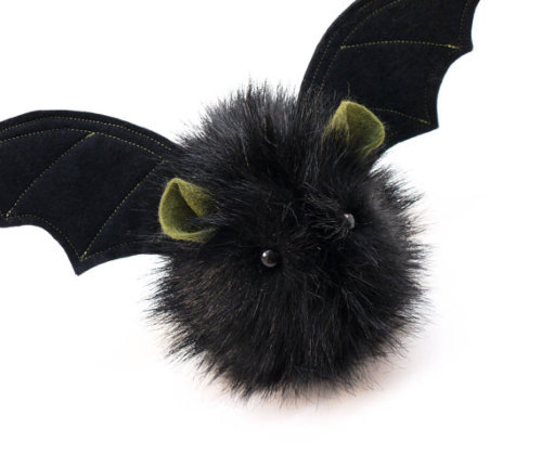 decadent-dollhouse:Fuzzy Stuffed Bat plushies by Fuzzigigles...