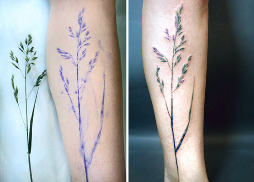 culturenlifestyle:Real Leaves And Flowers Used As Stencils To...