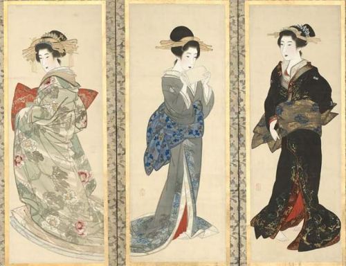 fujiwara57:byōbu-e 屏風絵 - “Women of Kyoto“ deMihata Jōryū...