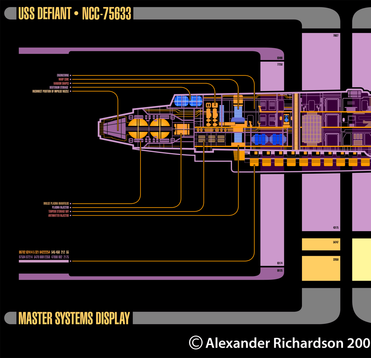 Starfleet ships — USS Defiant LCARS Master Systems Display by...