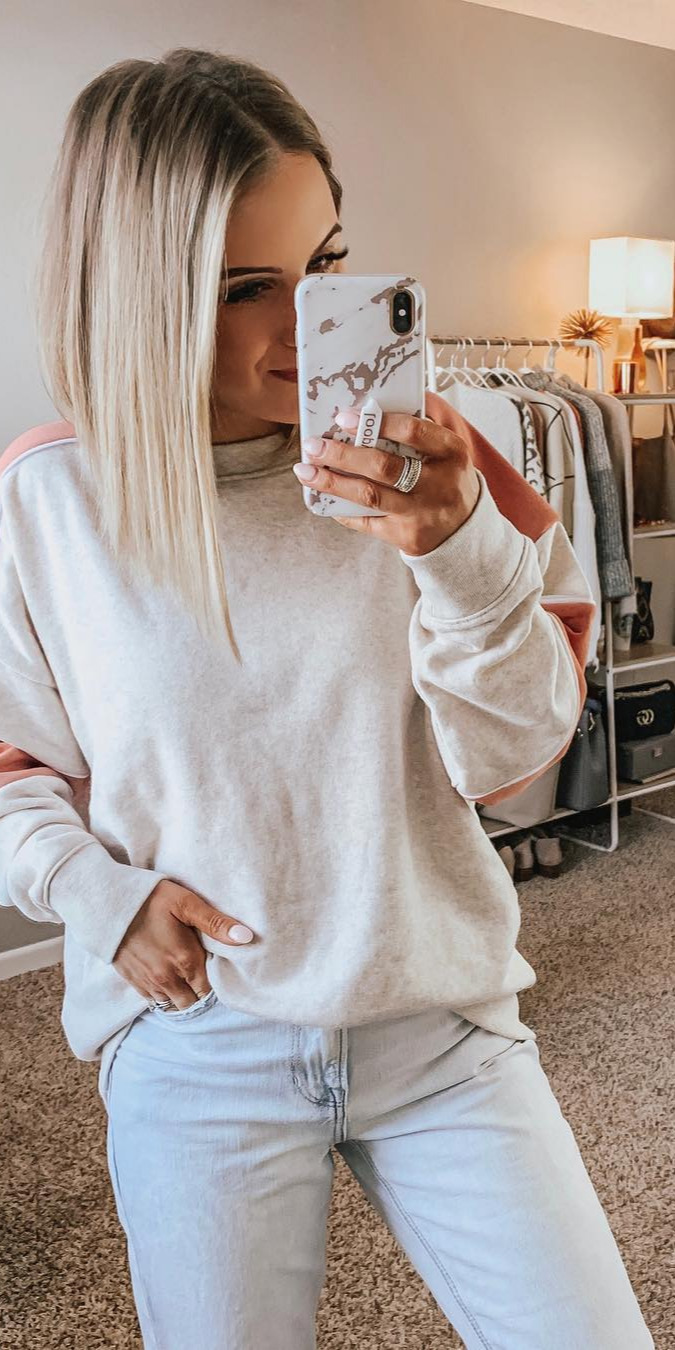 unique, celebrity hair, apparel, store, womensfashion What decade is it again?! These $37 light wash mom jeans have me all doneven get me started on this pullover! lol Both are included in todaytry on in stories! So many good pieces for spring transition if youplanning an upcoming vacay (or are lucky to live somewhere where itnot single digits See stories for size fit deets of this outfit! || Shop my outfit by following me on the  app or by going to thelomeyerblog.com/shop || Also shared a roundup of this weekInstagram outfits on the blog, bestsellers + whatto come in 2019! 