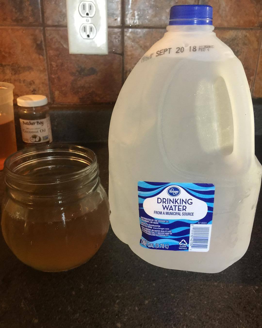 gallon of water a day before and after