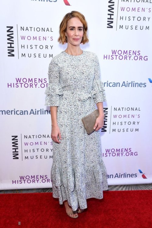 mycrazyworlduniverse:Sarah Paulson attends National Women’s...