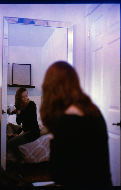 claire 35mm mirror portrait girl in the mirror portrait photographers on tumblr artist on tumblr shoot film minolta xg1 minolta film film photography female portrait female photographer retro vintage