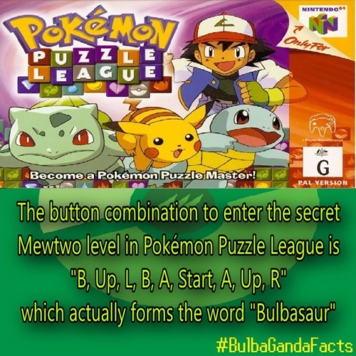 bulbasaur-propaganda:Bunch of Bulbasaur facts I posted on my...