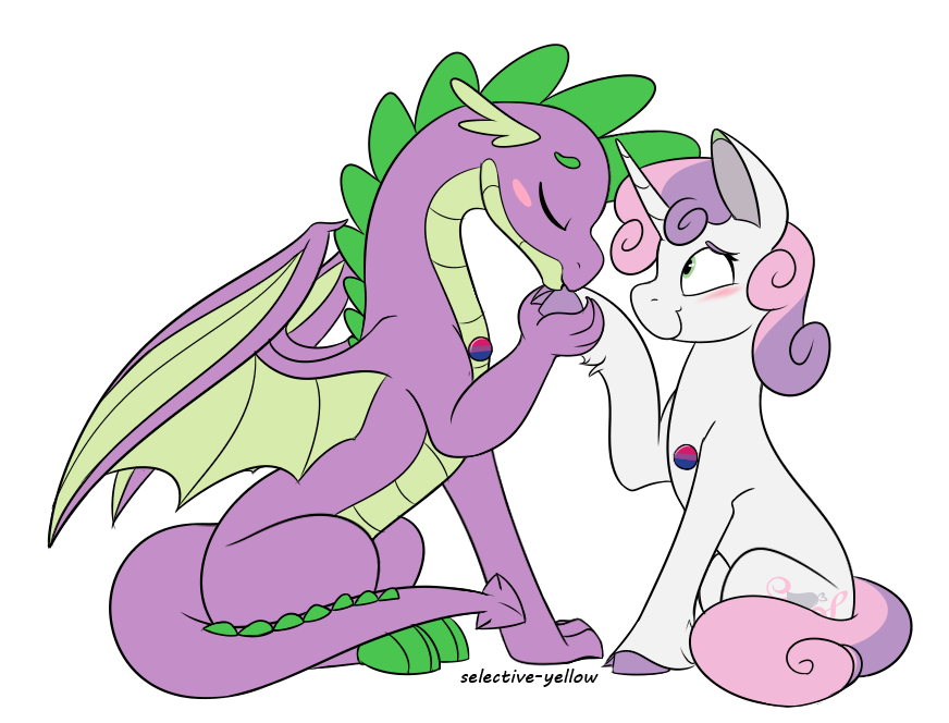Spike My Little Pony Sweetie Belle Porn - home of that sunset au â€” Shimmer Verse Pride Day 13: Spike ...