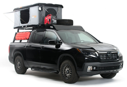 Honda Honda Ridgeline Honda Ridgeline Overland Project 2018 show truck SEMA Jsport Performance Accessories camper Roof Nest concept prototype
