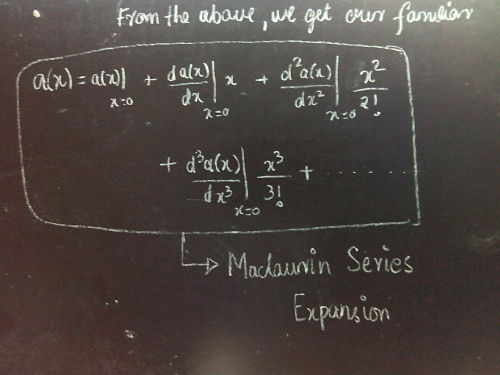 fuckyeahphysica:Taylor Series : an infinite sum giving the...