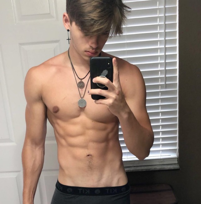 Riding piercing gym twink