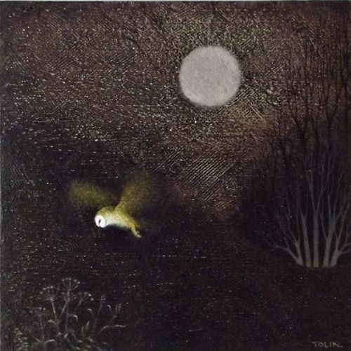 thewoodbetween:‘Silent Hunter’ - Tony Linsell (oil on panel)