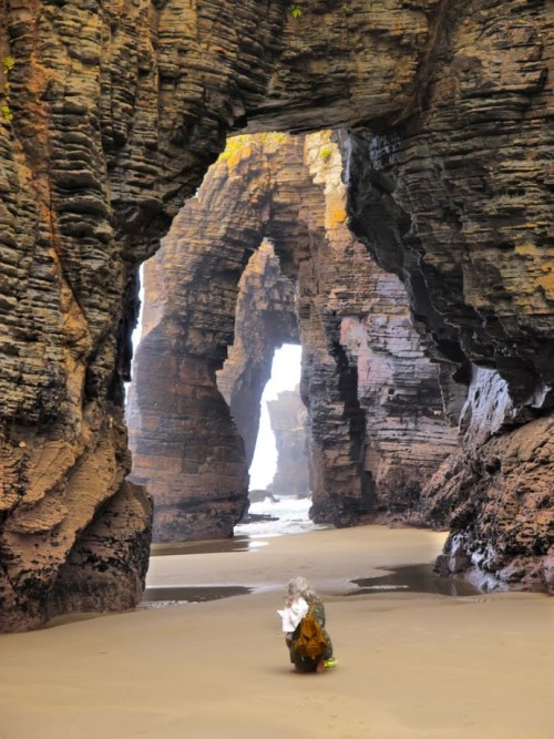 sixpenceee:This is beach of the cathedrals located in Ribadeo,...