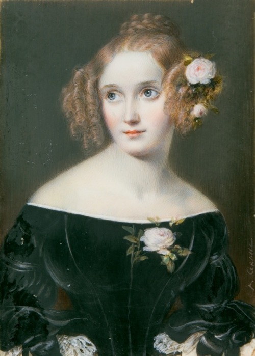 history-of-fashion:ab. 1830 August Grahl - Portrait of marquise...