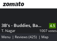 3B's - Buddies, Bar & Barbecue Menu, Reviews, Photos, Location and Info - Zomato