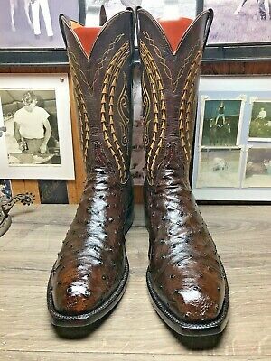 LUCCHESE CLASSICS FRENCH TOE EXOTIC FULL QUILL OSTRICH 13D MENS… – Men ...