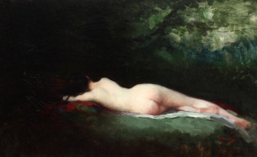 art-is-art-is-art:The Sleeping Nymph, Nicolae Grigorescu