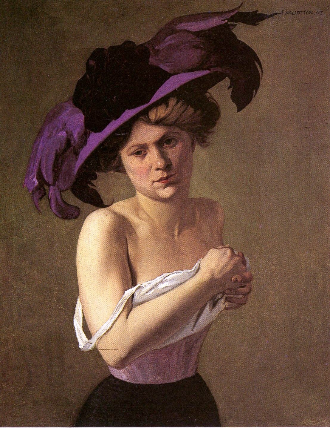 Félix Vallotton (1865-1925), The Purple Hat (1907), oil on canvas, 65.5 x 81 cm. Via cityzenart.