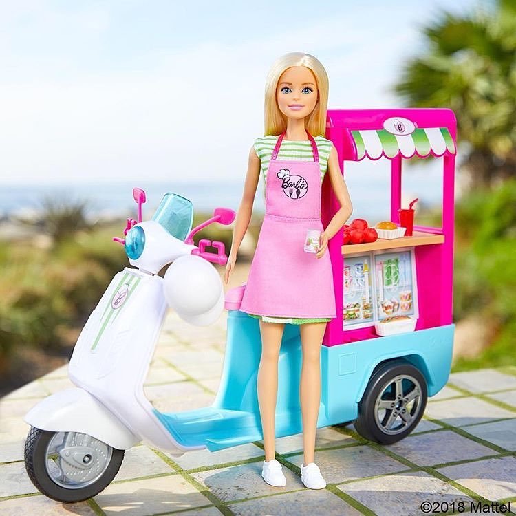 barbie bistro cart playset