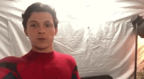 tomandharrisongifs:Tom Holland behind the scenes on the...