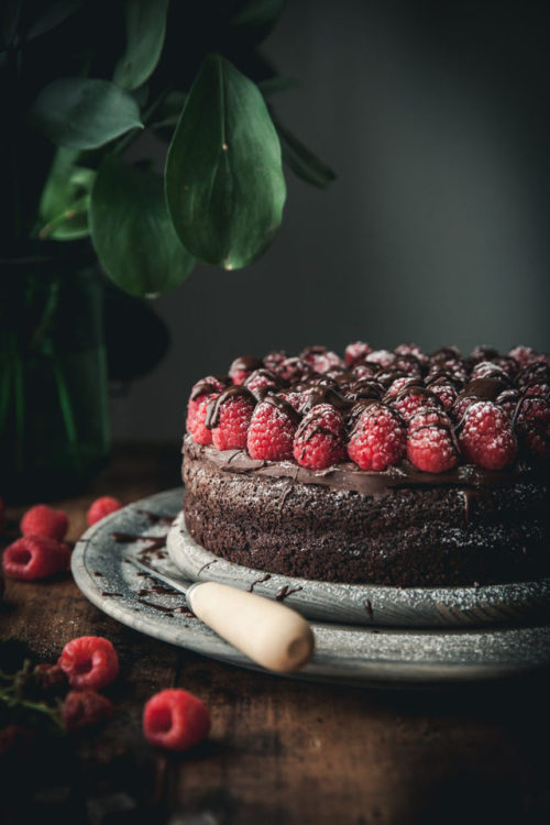 sweetoothgirl:Grain-free Chocolate Raspberry Cake