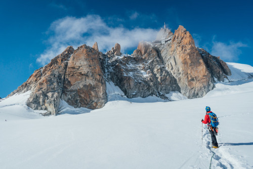 Approach & climb in the Vallee Blanche, Chamonix.