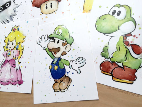 retrogamingblog:Super Mario Watercolors made by...