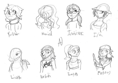 thatrandomartblog:Some of my OCs (namely the...