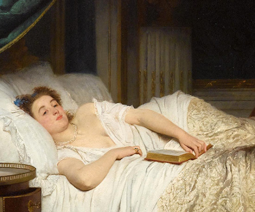 Detail from In the Morning by Joseph Caraud, 1865.