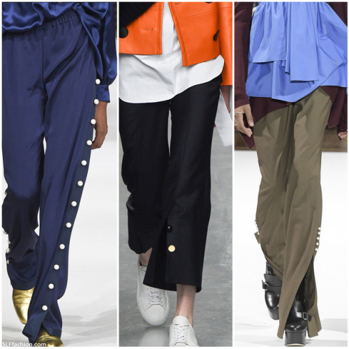 Slit side button down pants Trend for Fall Winter...