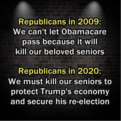 phroyd:
“ A Criminally Corrupt Political Party! Phroyd
”
The ‘death panels’ were all a GOP projection. *no one is surprised*
