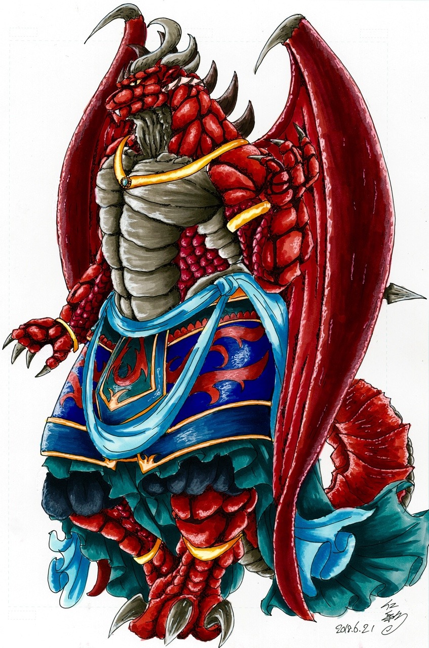 dragon human drawing