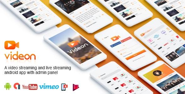 Videon v2.1.3 - A video streaming android app with admin panel Nulled