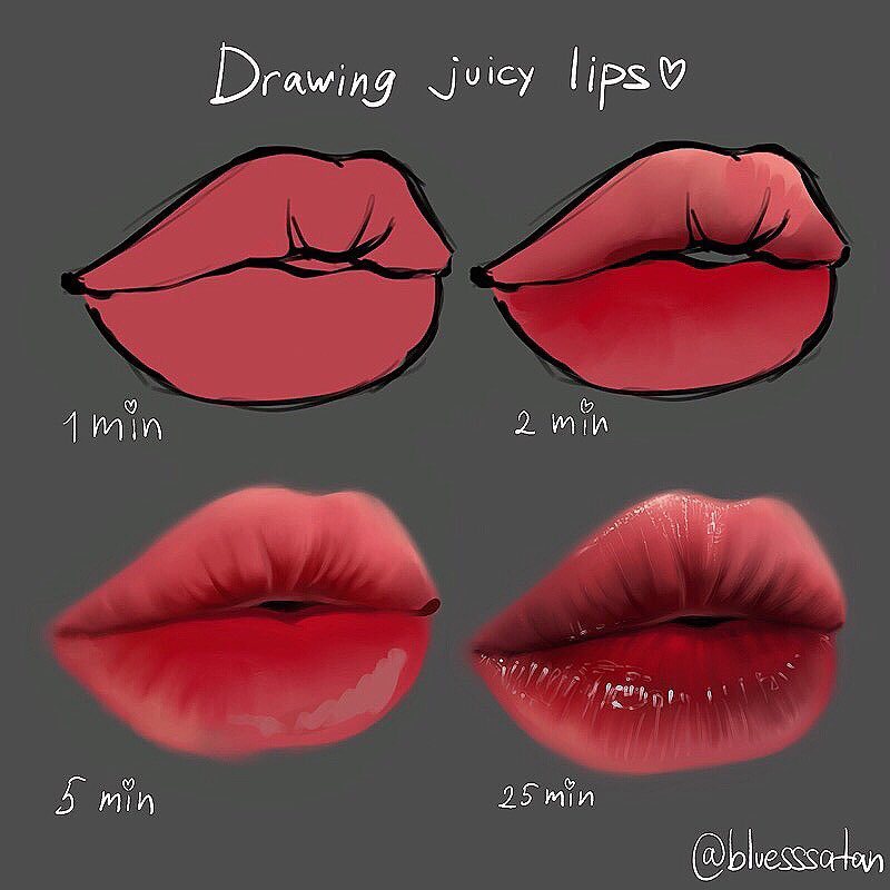 How To Draw Lips On Procreate