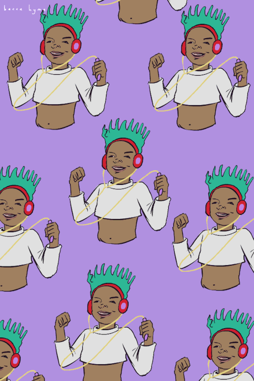 GIF Illustration headbanger headbanging to buffy theme tune