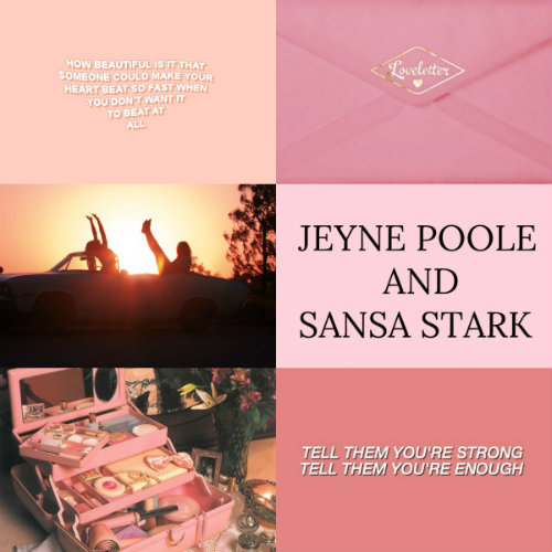 sebsleroy:Fandom Aesthetics: Jeyne/Sansafor Sapphic Sansa...