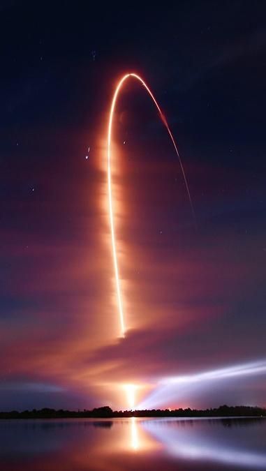 congenitaldisease:
“A space shuttle launch as seen in Cape Canaveral, Florida.
Photograph by Mike Killian.
”