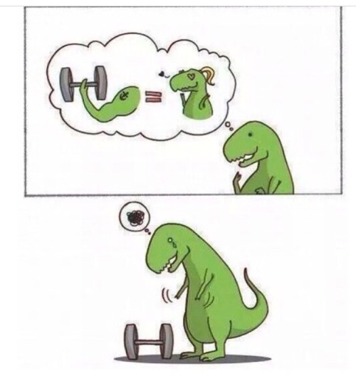 gymlife the struggles funny dinosaur