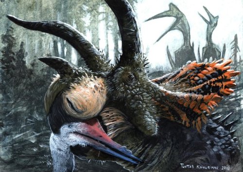 Triceratops, the nest robber version 2 by tuomaskoivurinne The...