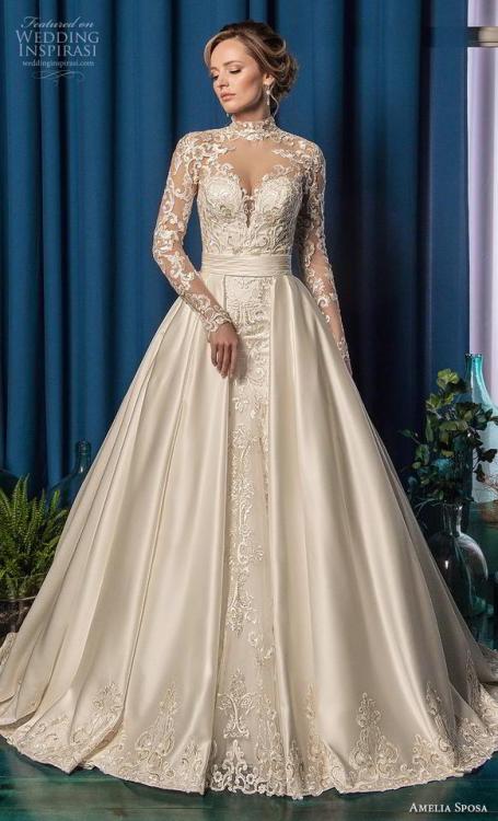 (via Amelia Sposa 2019 Wedding Dresses — “Elegance” Bridal...
