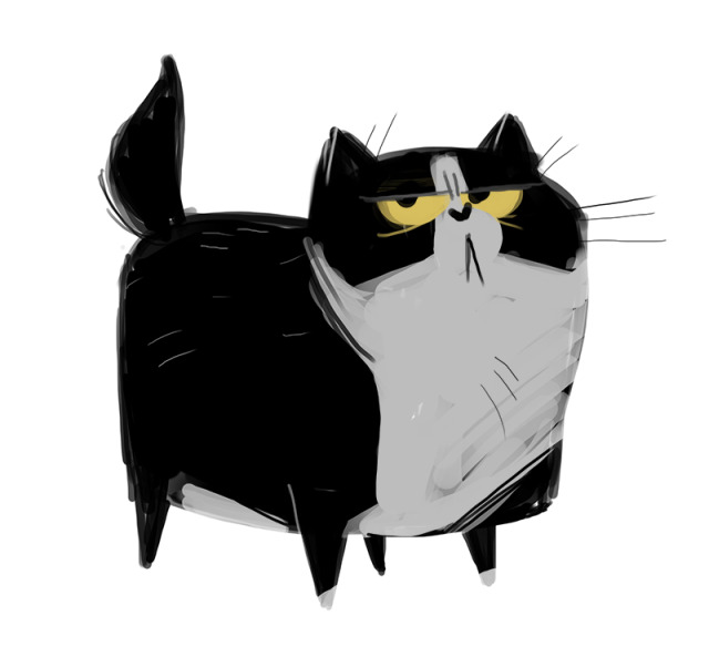 Daily Cat Drawings — 479: Grumpy cat