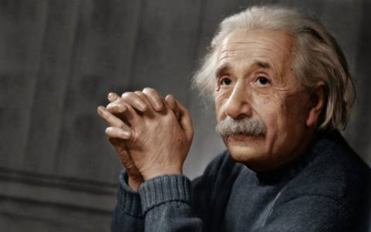 Albert Einstein's sitting think about new ideas