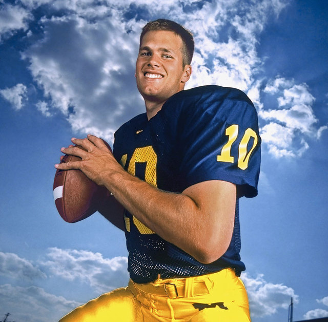 Michigan quarterback Tom Brady poses for a... SI Photo Blog