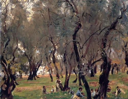 impressionism-art-blog:The Olive Grove, 1908, John Singer...