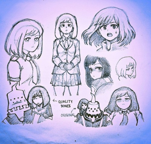 megabustermk-17:Practice Sketches of Yui Kodai (from: BNHA)