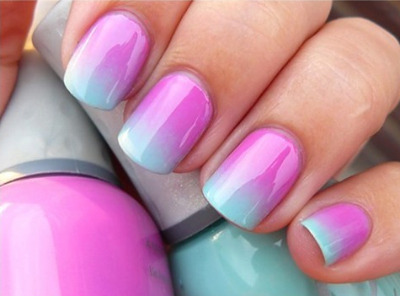 kawaii pink and blue kawaii nails pink cute