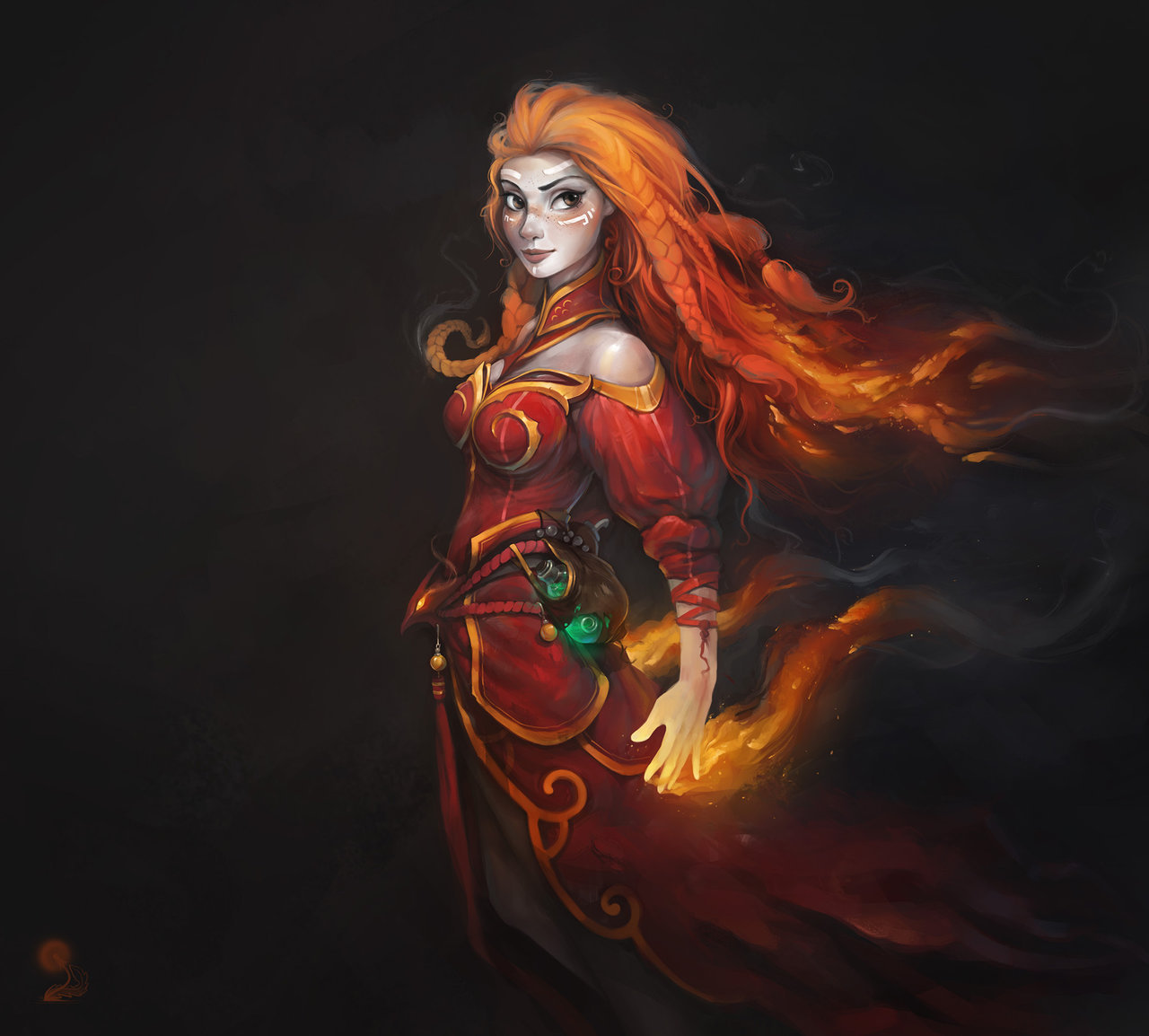 Deviantart A Frozen Inspired Lina Ivers From Dota 2 Lina